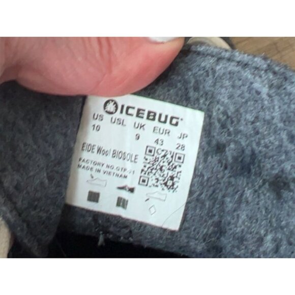 Men's Icebug Eide ReWool Biosole - Dark Grey - Size 10 - Picture 6 of 7